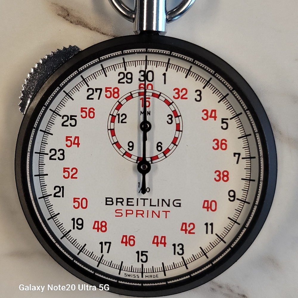 Breitling Sprint 1/10 Swiss Made Mechanical Vintage Wind Up Stopwatch